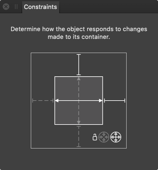 Constraints panel