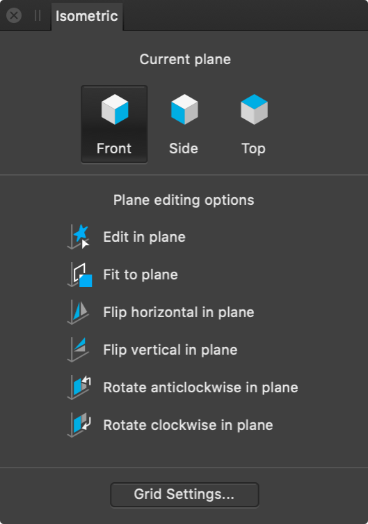 Isometric panel