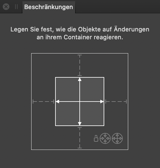 Das Panel für Beschränkungen