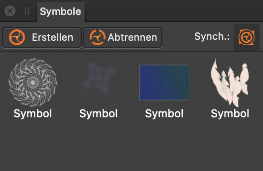 Das Panel "Symbole"