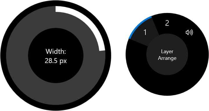 Surface Dial on-screen displays