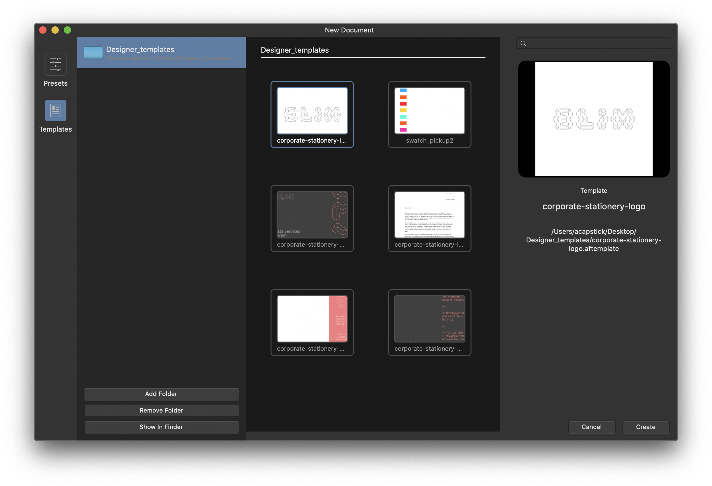 Document templates