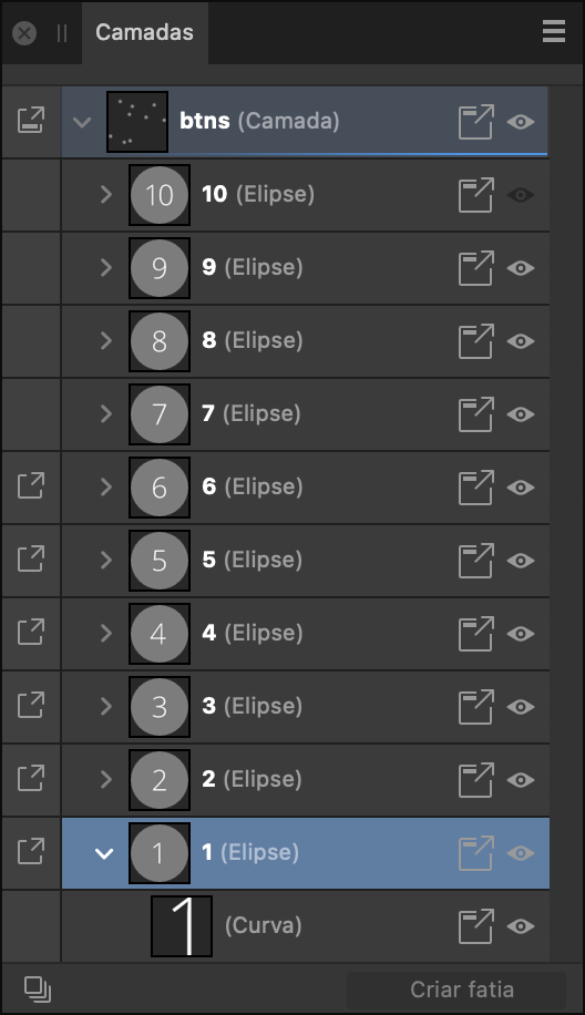 Painel Camadas (Persona Exportar)