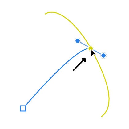 選択したカーブのジオメトリにスナップ