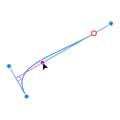 Snap to 90deg from parallel control handle