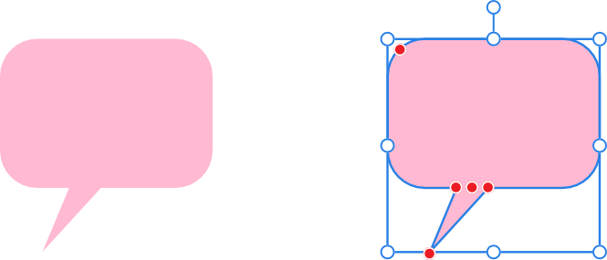 デフォルトの吹き出し(角丸長方形)