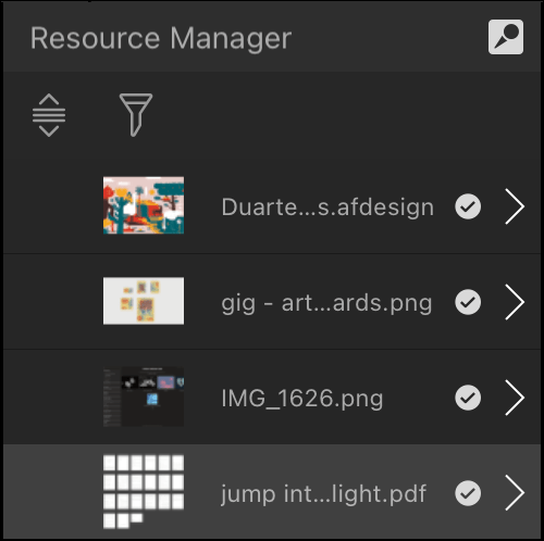 Resource Manager panel