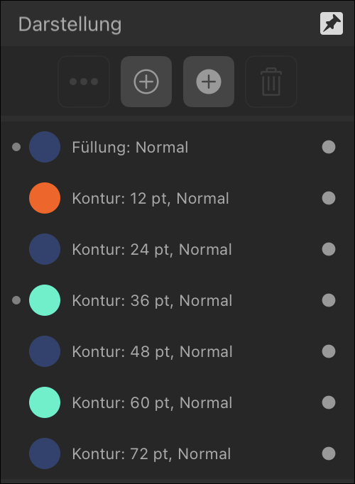 Das Panel "Darstellung"