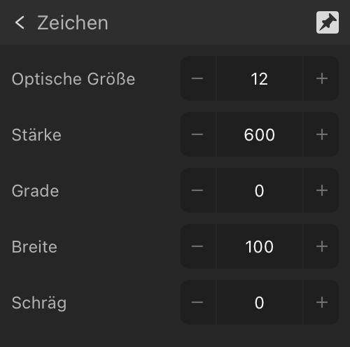 Erweiterter Unterabschnitt für die Variationen