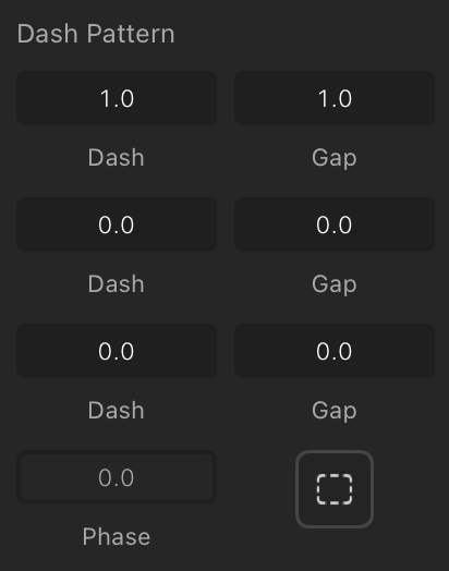 Dash pattern control