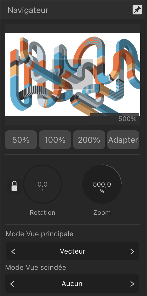 Sous-fenêtre Navigateur