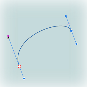 Snap to parallel control handle