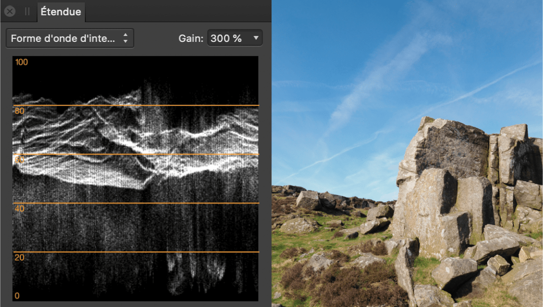 Sous-fenêtre Étendue et photo