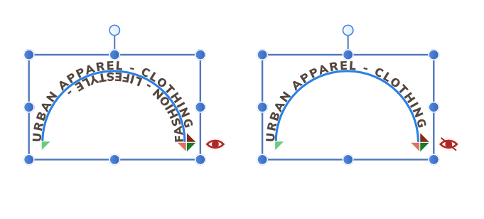 Ridimensionamento del testo tracciato