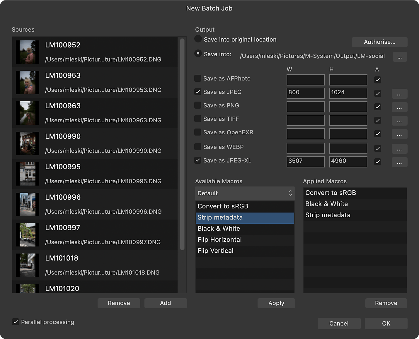 Batch panel