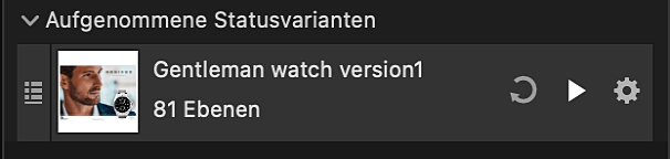 Ein aufgenommener Status