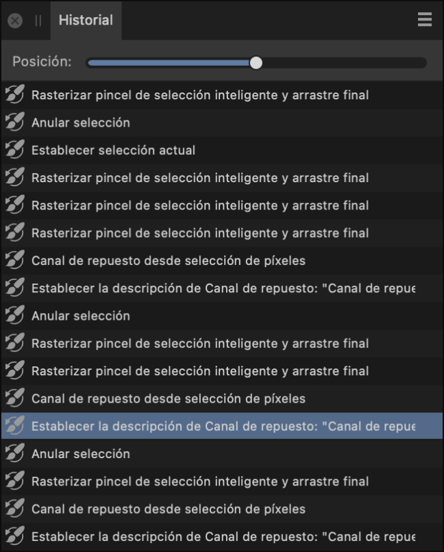 panel Historial