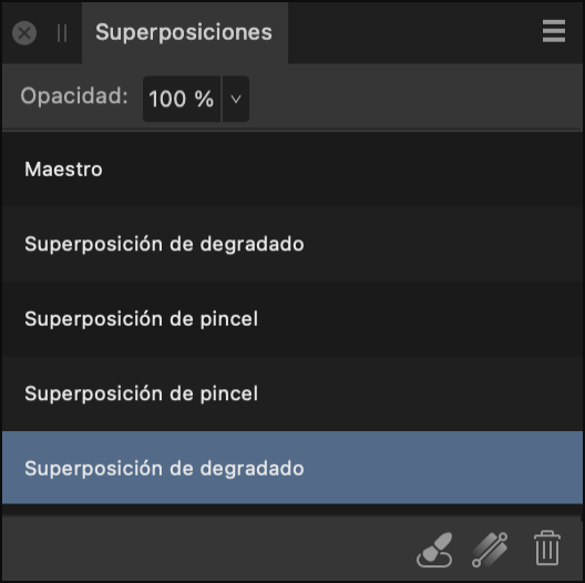 Panel Superposiciones