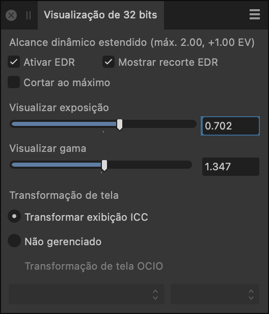 Painel Visualização de 32 bits