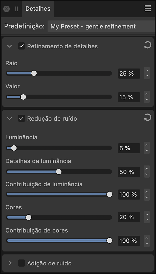 Painel Detalhes