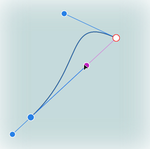 Snap the leading control handle inline to adjacent node