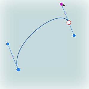 Snap to parallel control handle