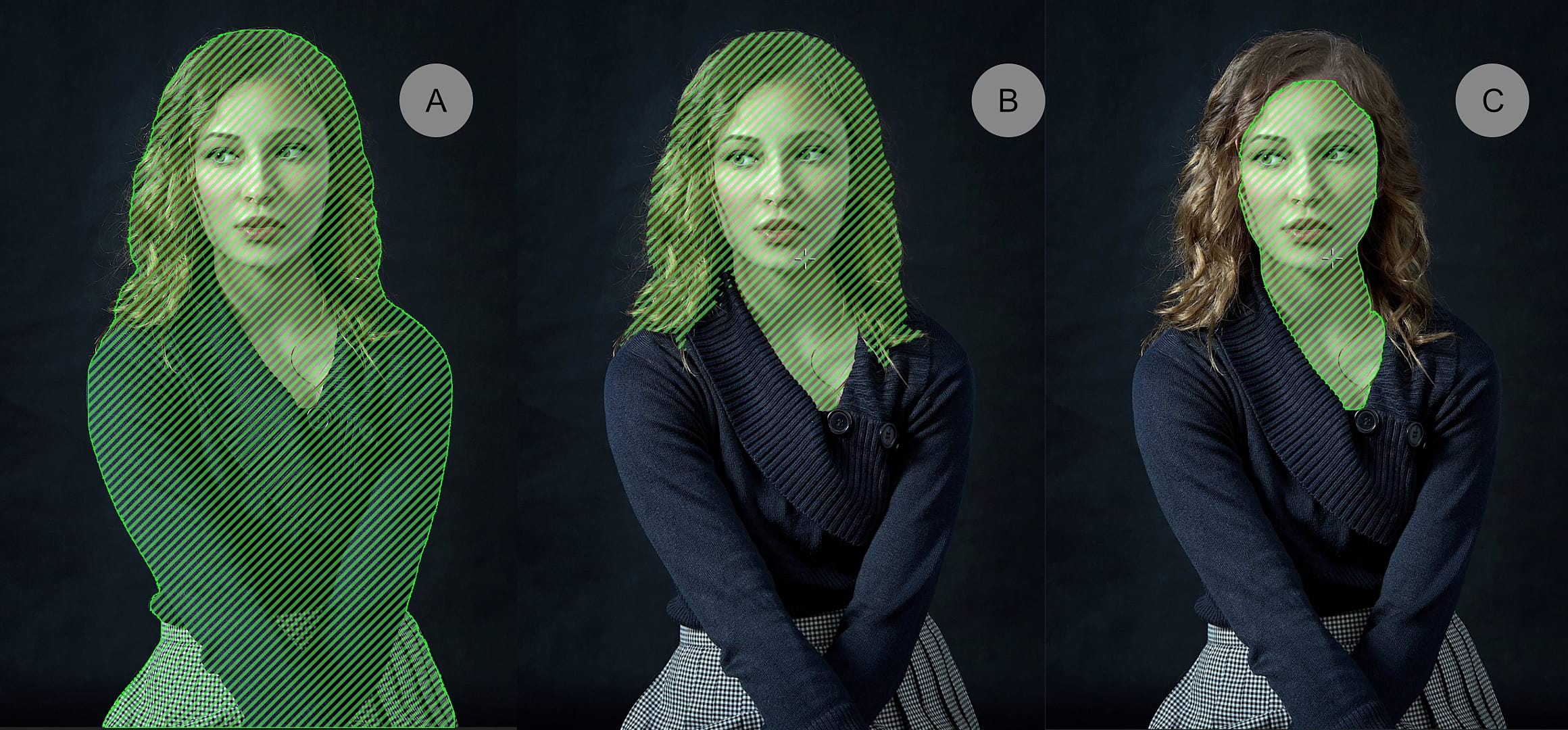 Object Selection Tool with its modifiers.