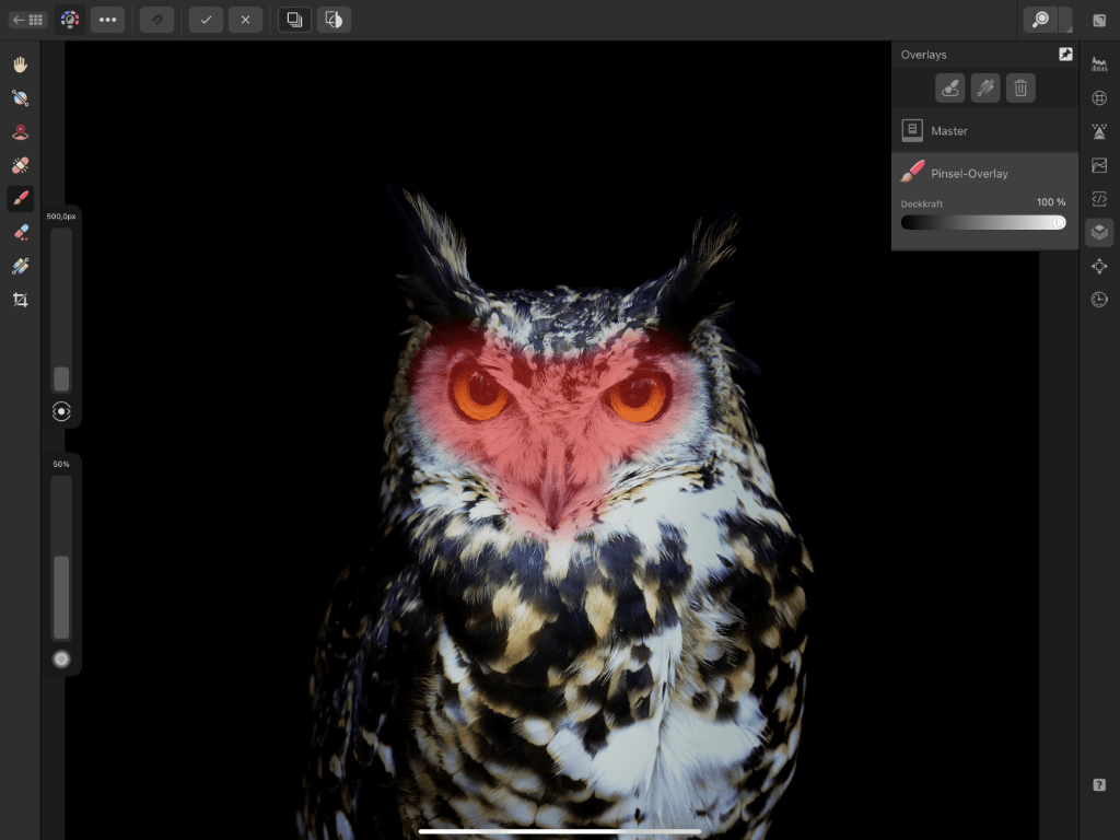 Arbeiten mit Pinsel-Overlays für die RAW-Entwicklung in der Develop Persona