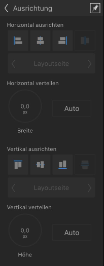 Ausrichtungsoptionen