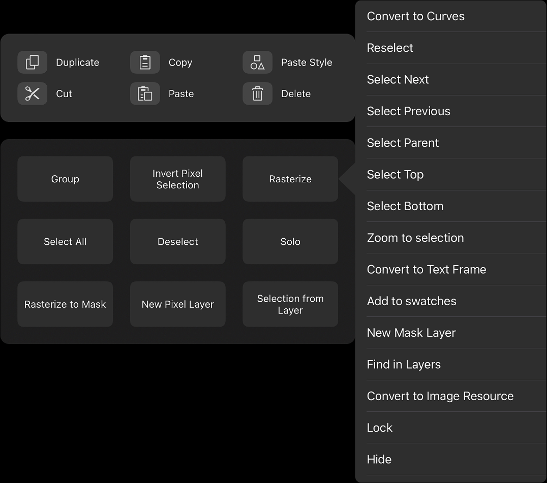 Quick Menu customization