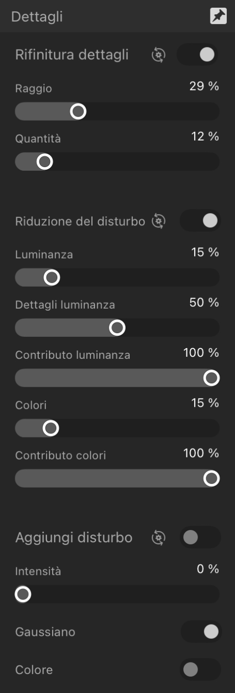 Pannello Dettagli (solo Persona Sviluppo)