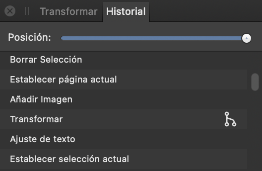 Panel Historial