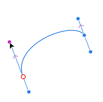 Snap to parallel control handle