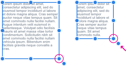 Ändern des Textflusses von Textrahmen