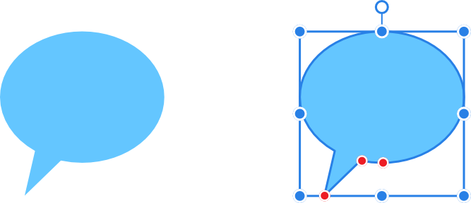 Padrão de Elipse de texto explicativo