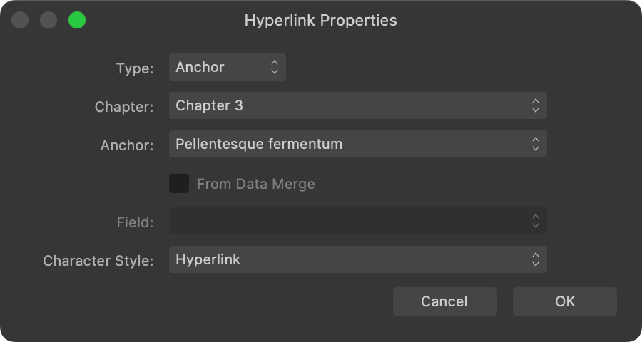 Hyperlink Properties