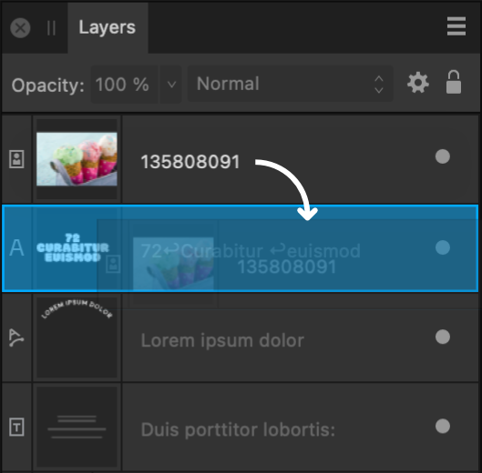 Clipping in Layers panel