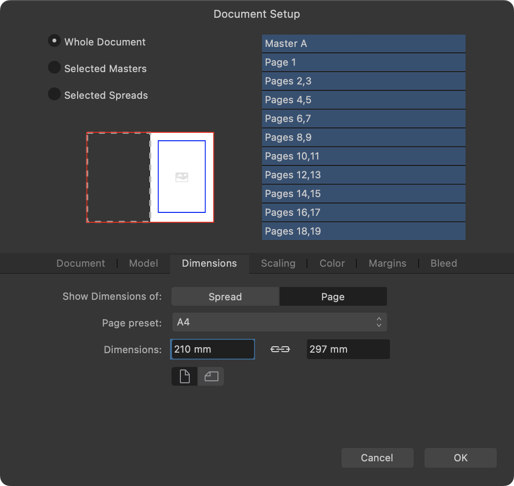 Document Setup