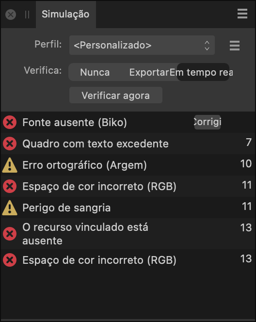 Painel Simulação