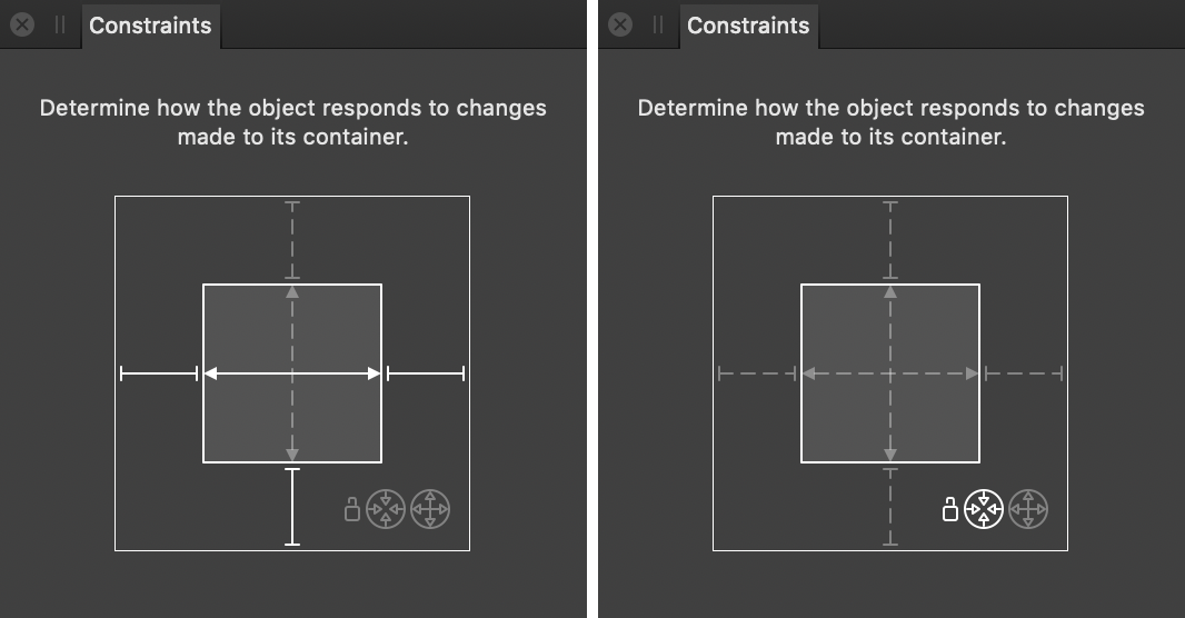 Constraints panels