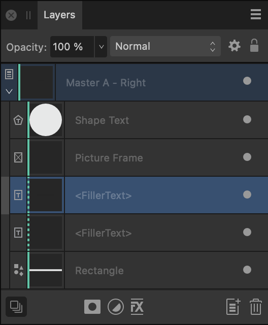 Master page layers