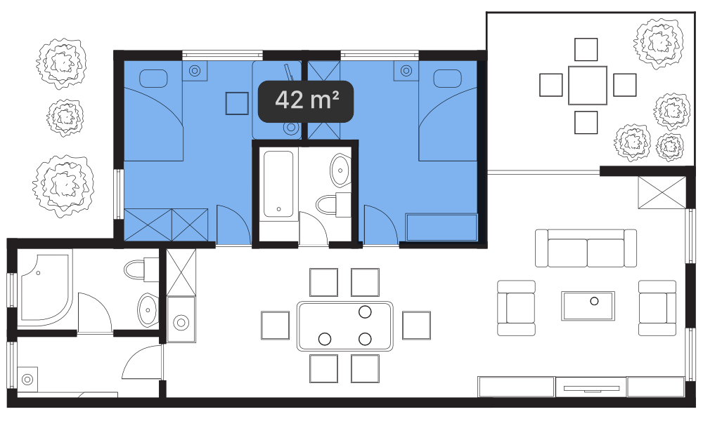 Measuring multi-object areas with the Area Tool