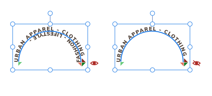 Ridimensionamento del testo tracciato