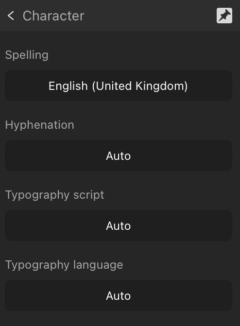 Expanded Language subsection