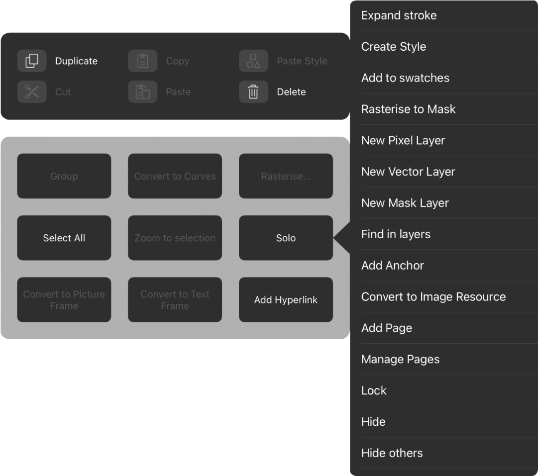 Quick Menu customisation