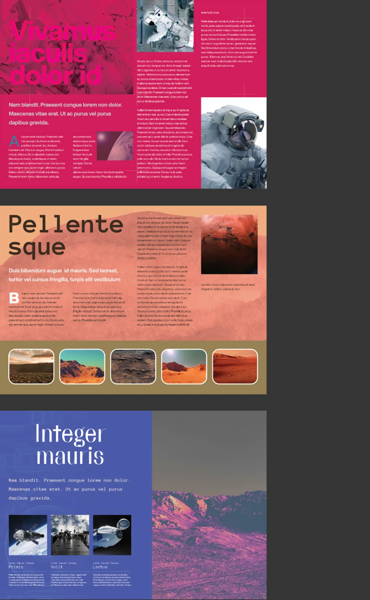 Layout da página após o fluxo automático de imagens 