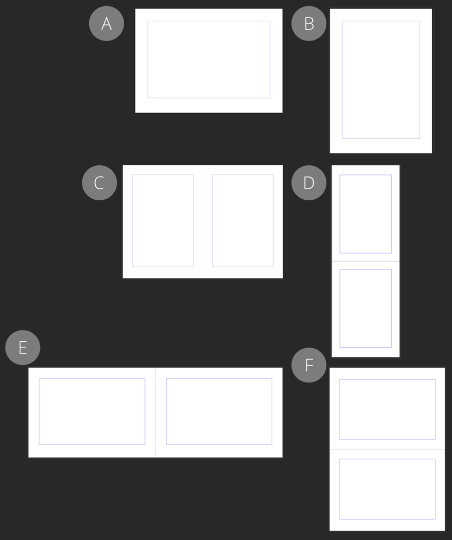 Pages and spreads