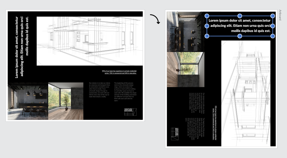 Visualizzazione ruotata del documento