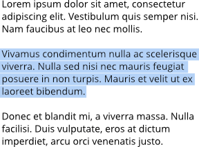 Sélection d’un paragraphe isolé