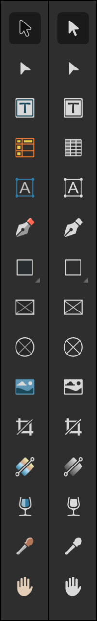 Colorized and monochromatic UI icons